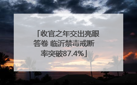收官之年交出亮眼答卷 临沂禁毒戒断率突破87.4%