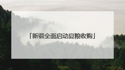 新疆全面启动夏粮收购