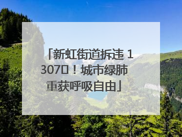 新虹街道拆违 1307㎡！城市绿肺重获呼吸自由