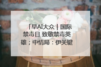 早AI大众｜国际禁毒日 致敬禁毒英雄；中情局：伊关键核设施被摧毁