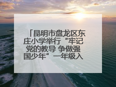 昆明市盘龙区东庄小学举行“牢记党的教导 争做强国少年”一年级入队仪式