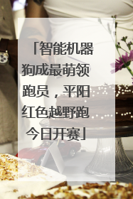 智能机器狗成最萌领跑员，平阳红色越野跑今日开赛