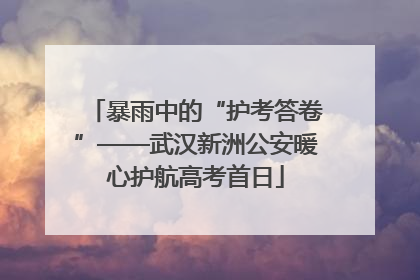 暴雨中的“护考答卷”——武汉新洲公安暖心护航高考首日