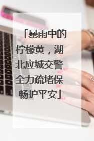 暴雨中的柠檬黄，湖北应城交警全力疏堵保畅护平安