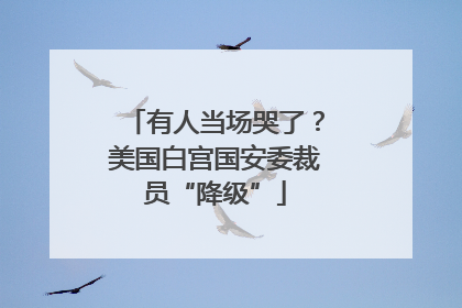 有人当场哭了？美国白宫国安委裁员“降级”