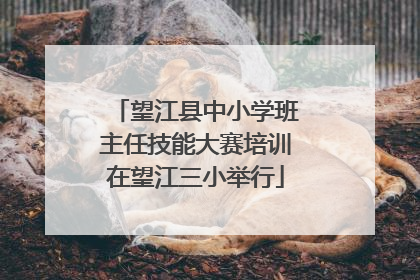望江县中小学班主任技能大赛培训在望江三小举行