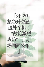 歼-20紧急升空逼退外军机，“数轮激烈攻防”，现场画面公布