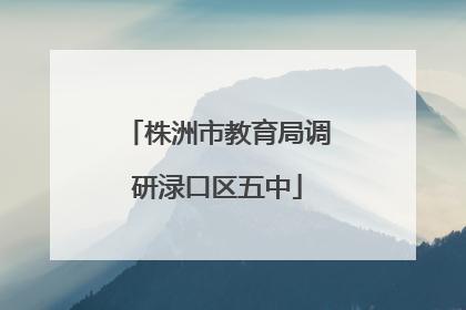 株洲市教育局调研渌口区五中