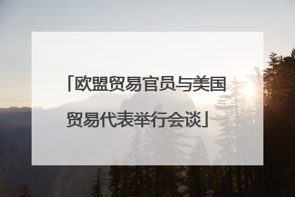 欧盟贸易官员与美国贸易代表举行会谈