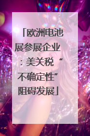 欧洲电池展参展企业：美关税“不确定性”阻碍发展