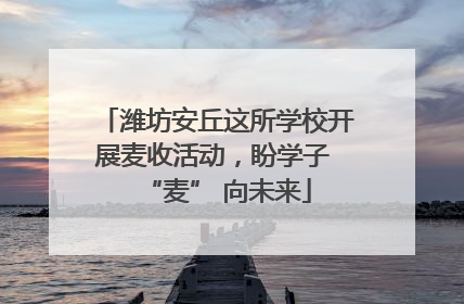 潍坊安丘这所学校开展麦收活动，盼学子 “麦” 向未来