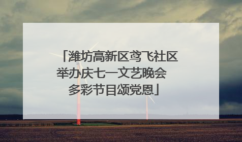 潍坊高新区鸢飞社区举办庆七一文艺晚会 多彩节目颂党恩