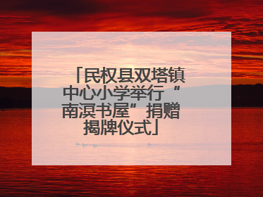 民权县双塔镇中心小学举行“南溟书屋”捐赠揭牌仪式