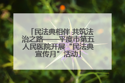 民法典相伴 共筑法治之路——平度市第五人民医院开展“民法典宣传月”活动