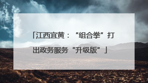 江西宜黄：“组合拳”打出政务服务“升级版”