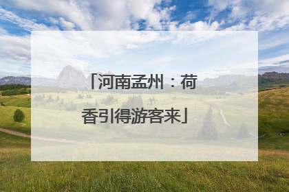 河南孟州：荷香引得游客来