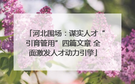 河北围场：谋实人才“引育管用”四篇文章 全面激发人才动力引擎