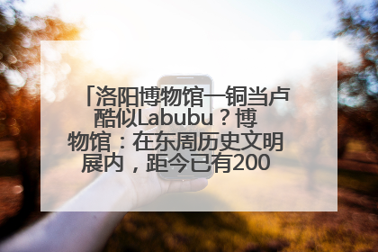 洛阳博物馆一铜当卢酷似Labubu？博物馆：在东周历史文明展内，距今已有2000多年历史