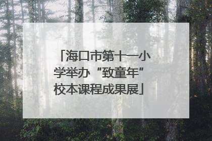 海口市第十一小学举办“致童年”校本课程成果展