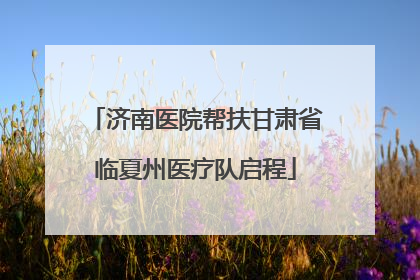 济南医院帮扶甘肃省临夏州医疗队启程