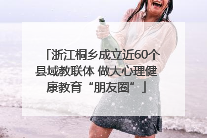 浙江桐乡成立近60个县域教联体 做大心理健康教育“朋友圈”