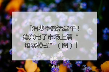 消费季激活端午！德兴电子市场上演“爆买模式”（图）