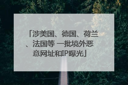 涉美国、德国、荷兰、法国等 一批境外恶意网址和IP曝光