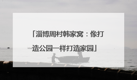 淄博周村韩家窝：像打造公园一样打造家园