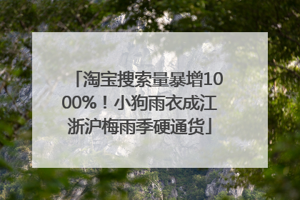 淘宝搜索量暴增1000%！小狗雨衣成江浙沪梅雨季硬通货