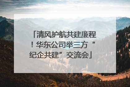 清风护航共建廉程！华东公司举三方“纪企共建”交流会