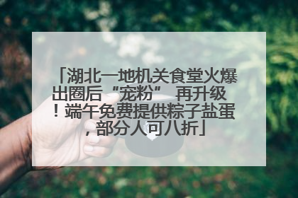 湖北一地机关食堂火爆出圈后“宠粉” 再升级！端午免费提供粽子盐蛋，部分人可八折