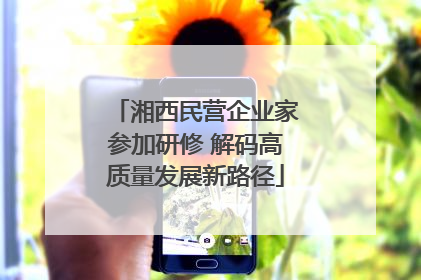 湘西民营企业家参加研修 解码高质量发展新路径