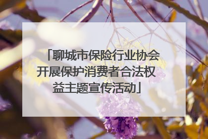 聊城市保险行业协会开展保护消费者合法权益主题宣传活动