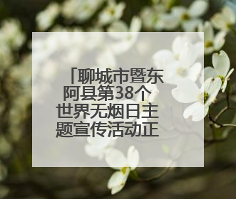 聊城市暨东阿县第38个世界无烟日主题宣传活动正式启动