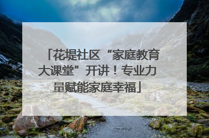 花堤社区“家庭教育大课堂”开讲！专业力量赋能家庭幸福
