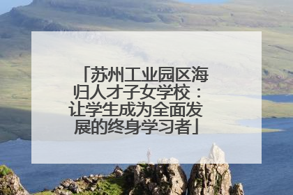 苏州工业园区海归人才子女学校：让学生成为全面发展的终身学习者