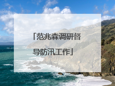 范兆森调研督导防汛工作