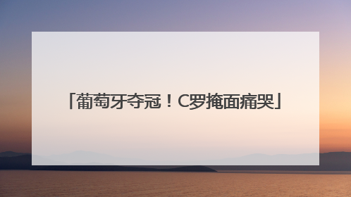 葡萄牙夺冠！C罗掩面痛哭