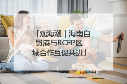 观海潮｜海南自贸港与RCEP区域合作互促共进