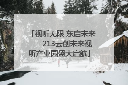 视听无限 东启未来——213云创未来视听产业园盛大启航