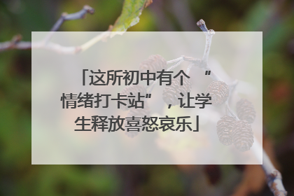 这所初中有个 “情绪打卡站”，让学生释放喜怒哀乐