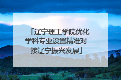 辽宁理工学院优化学科专业设置精准对接辽宁振兴发展
