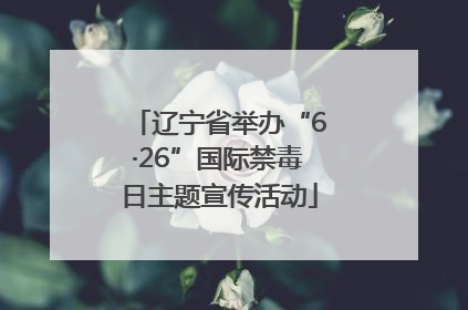 辽宁省举办“6·26”国际禁毒日主题宣传活动
