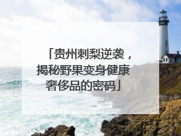 贵州刺梨逆袭，揭秘野果变身健康奢侈品的密码