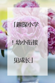 趣探小学！幼小衔接见成长