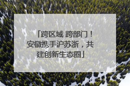 跨区域 跨部门！安徽携手沪苏浙，共建创新生态圈