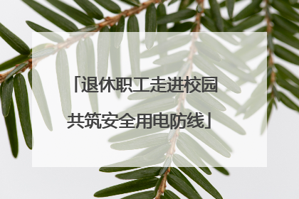 退休职工走进校园 共筑安全用电防线