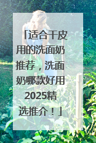 适合干皮用的洗面奶推荐，洗面奶哪款好用2025精选推介！