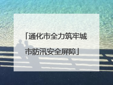 通化市全力筑牢城市防汛安全屏障