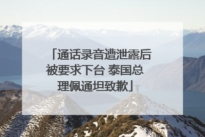 通话录音遭泄露后被要求下台 泰国总理佩通坦致歉